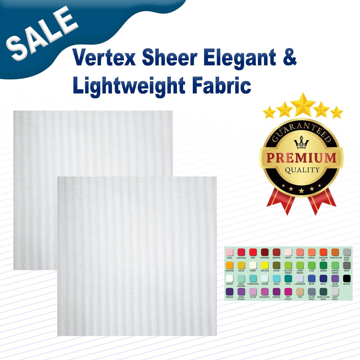 1 Yard Vertex Sheer Elegant & Lightweight Fabric