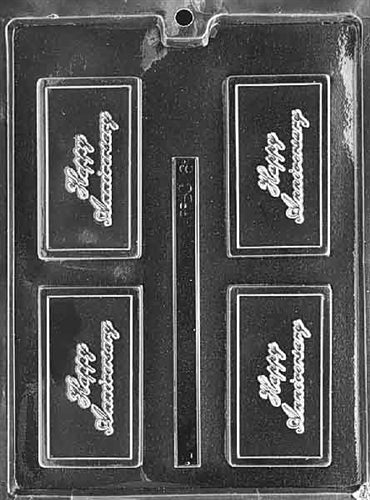 Happy Anniversary Card Chocolate Mold - LPBC006