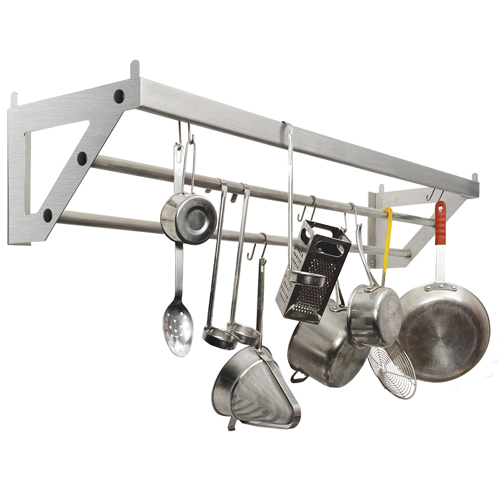 Focus Food Service Wall Mount Pot Rack, 14" x 60"