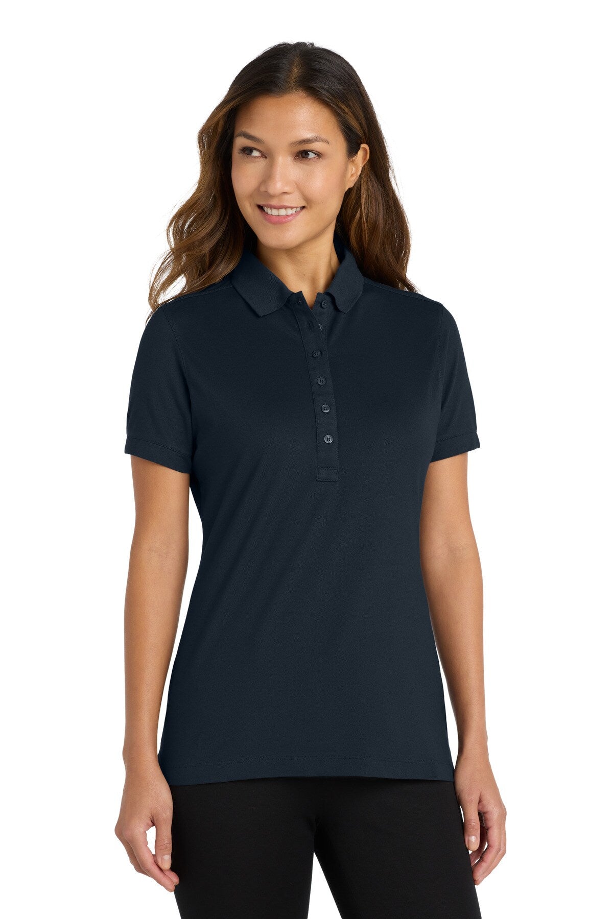 Port Authority® Women's Stretch Pique Polo Breathable Moisture Wicking Shirt with Spandex