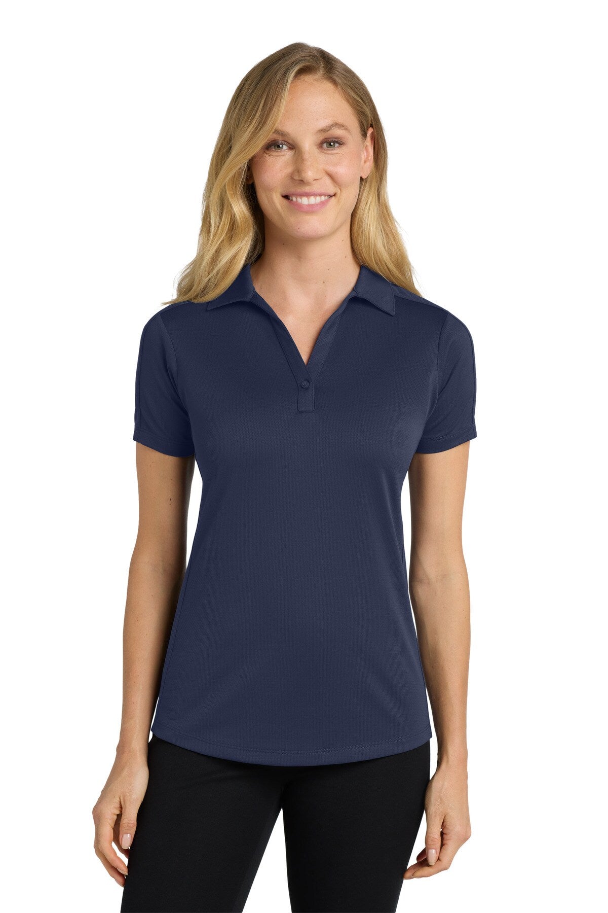 Port Authority® Women's Diamond Jacquard Polo Moisture Wicking Textured Office Shirt
