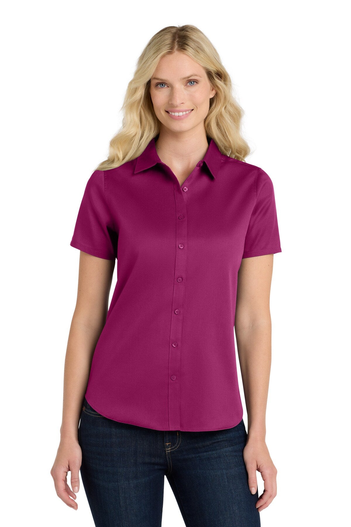 Port Authority® Short Sleeve SuperPro React Twill Women Shirt