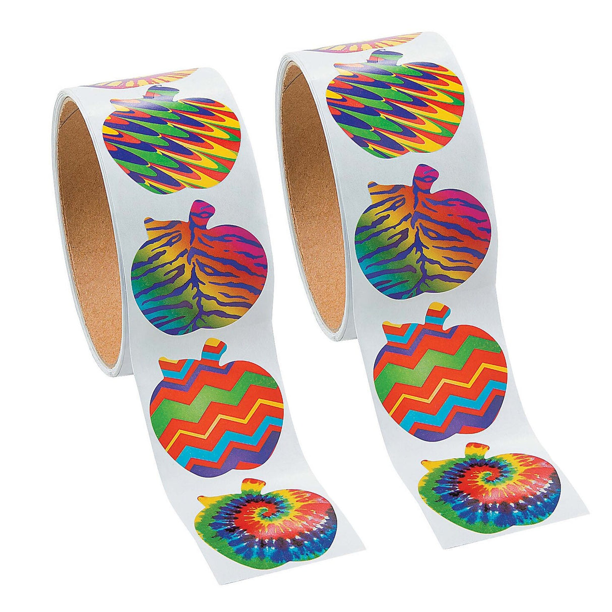 Funky Apple Sticker Roll 100 Pc.