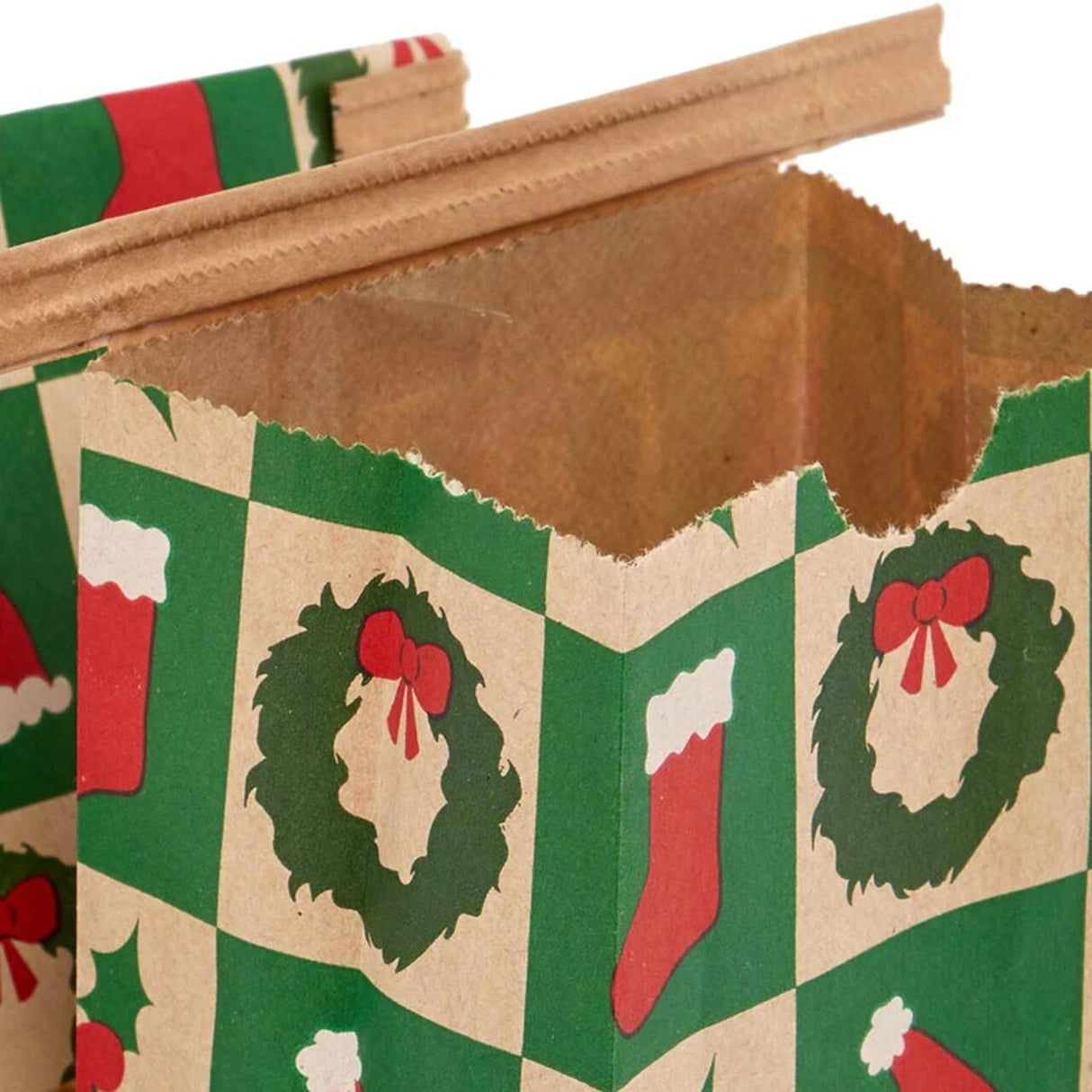 Holiday Tin Tie Bags Festive Packaging 3 3/8” x 2 1/2” x 7 3/4”