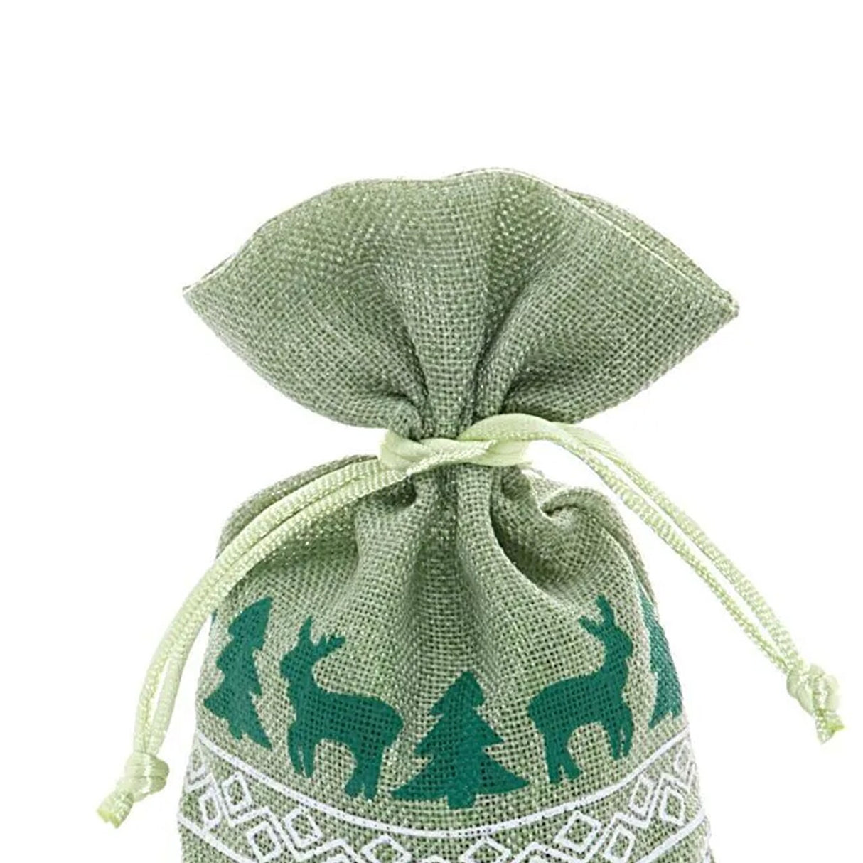 Faux Linen Christmas Bags Ideal 4” x 6” for Small Gifts