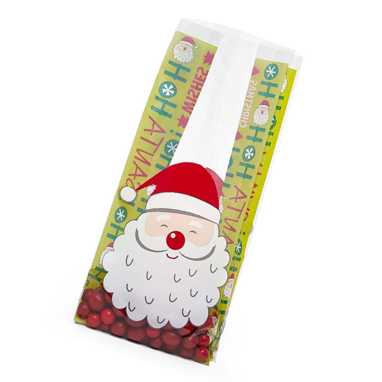 Christmas Themed Cello Bags for Gifts 4” x 2.5” x 9.5”