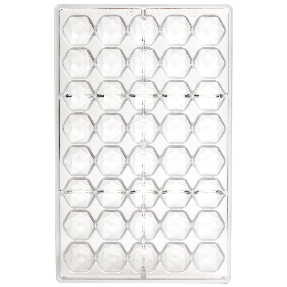 Polycarbonate Chocolate Mold Geodesic Dome 30mm Diam x 20mm High 40 Cavities