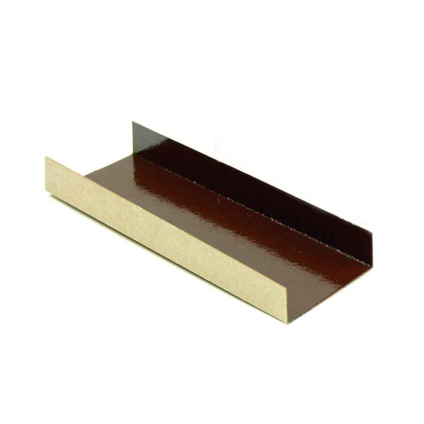 Folded Bottom Mono Board, Chocolate Interior & Praline Exterior, 1.75" x 5" - Case of 200