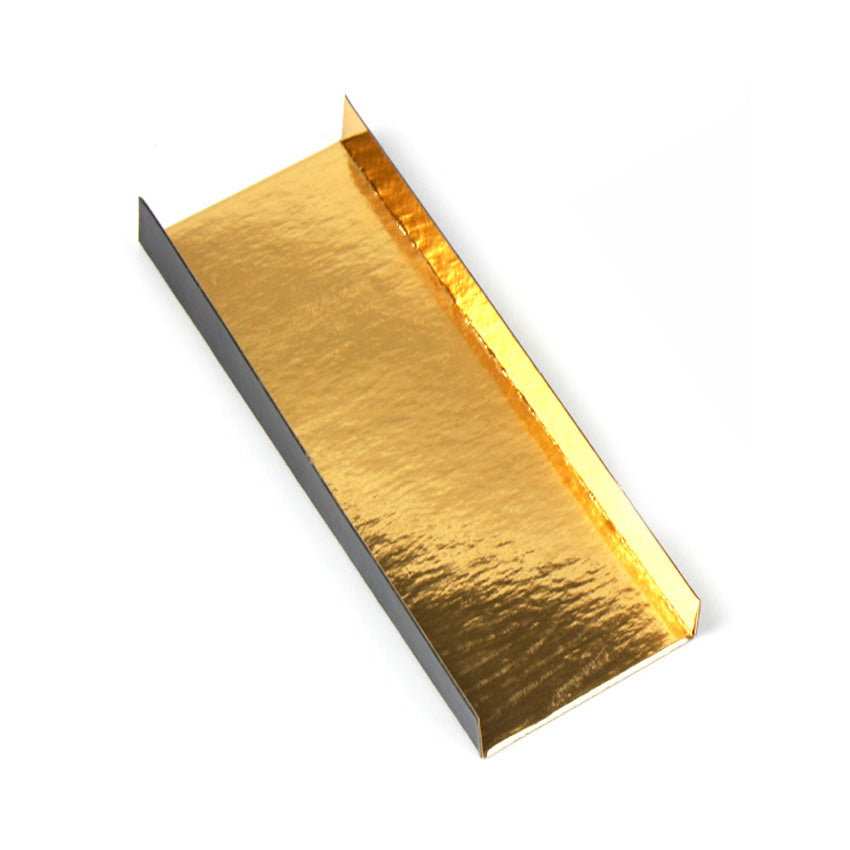 Folded Bottom Mono Board, Gold Interior & Black Exterior 1.75" x 5" - Case of 200