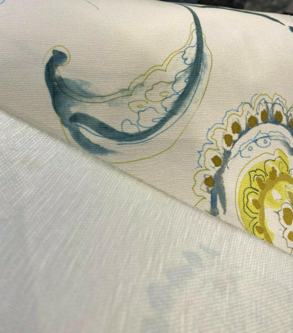 Regal Jill Velvet Upholstery Fabric - Blue Floral Print, 56" Width (1 Yard)