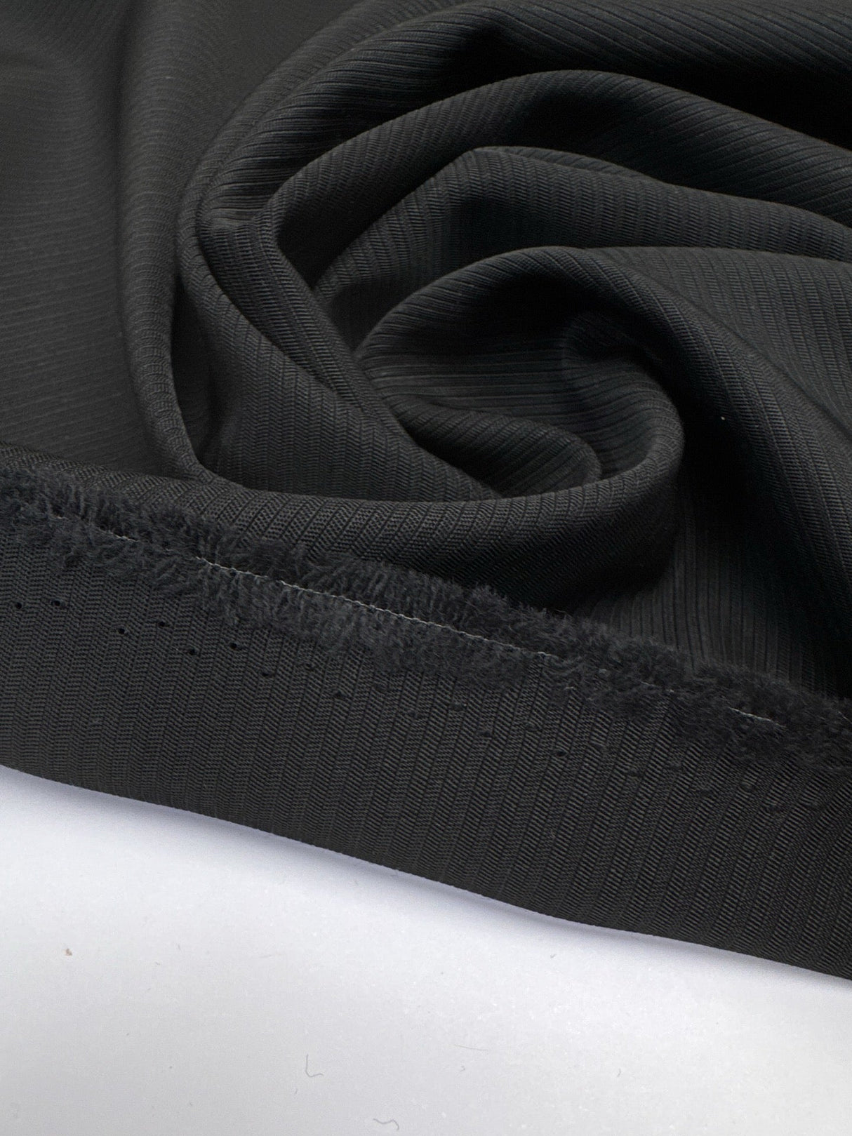 Wool Jacquard Fabric Black Striped