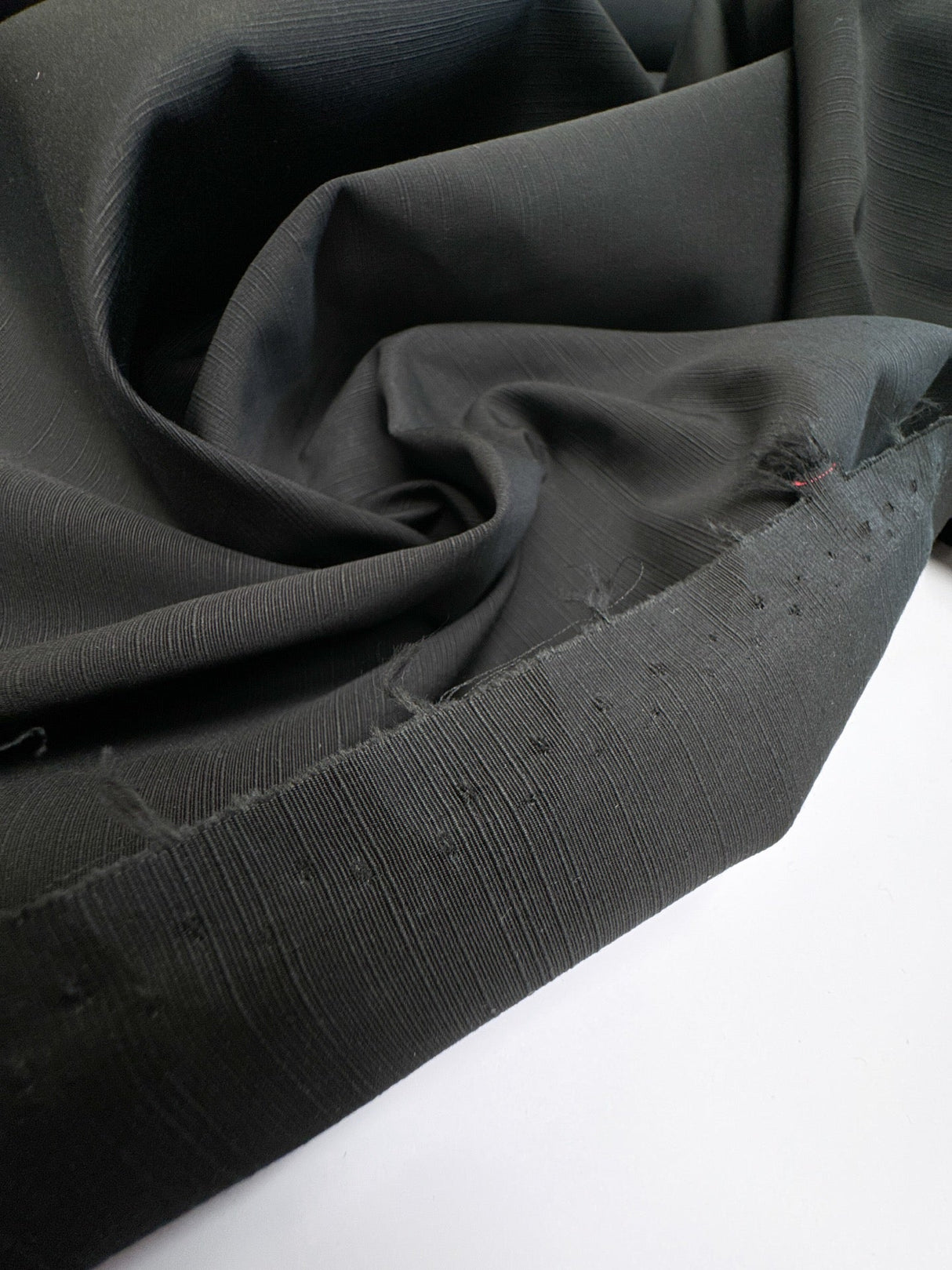Linen Cotton Satin Black