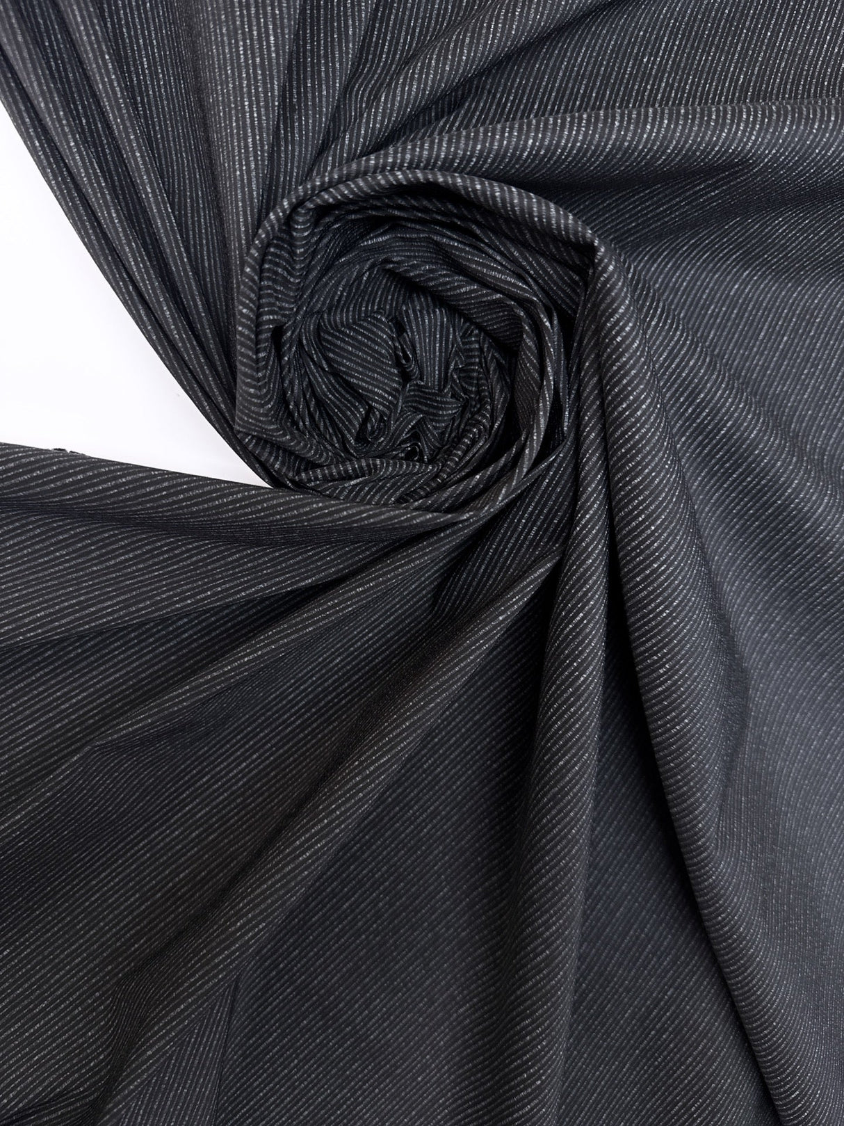 Cotton Elastane Twill Gray Black Melange
