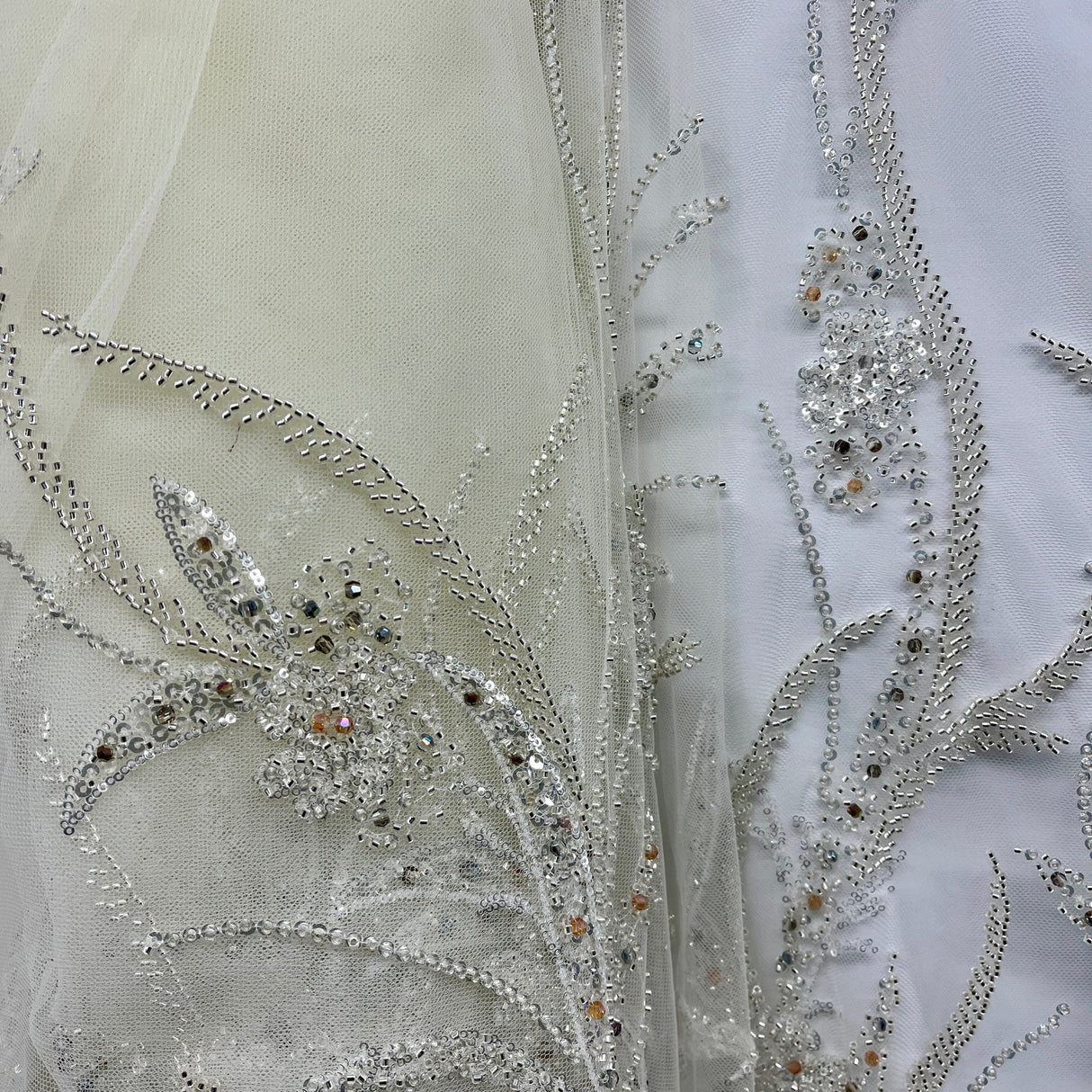Beaded Embroidered Lace Mesh