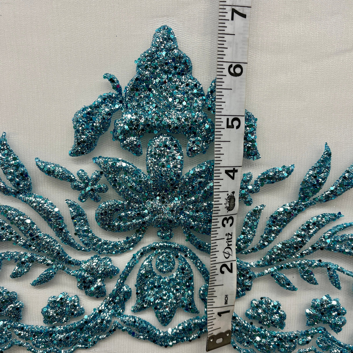 Glitter Mesh Floral Fabric