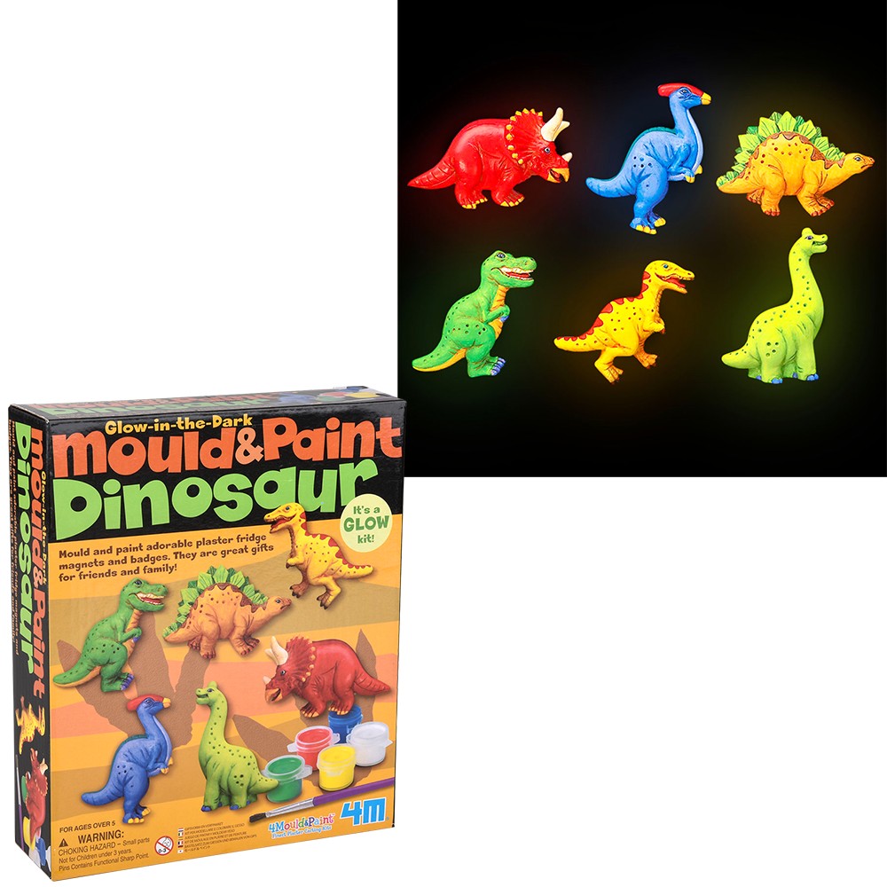 Glow-In-The-Dark Dinosaur Mould & Paint Kit