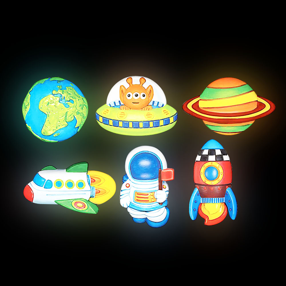 Glow-In-The-Dark Space Mould & Paint Kit
