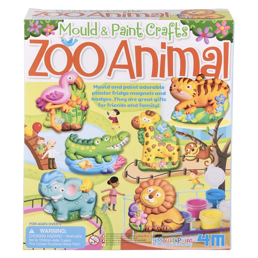 Zoo Animal Mould & Paint Kit