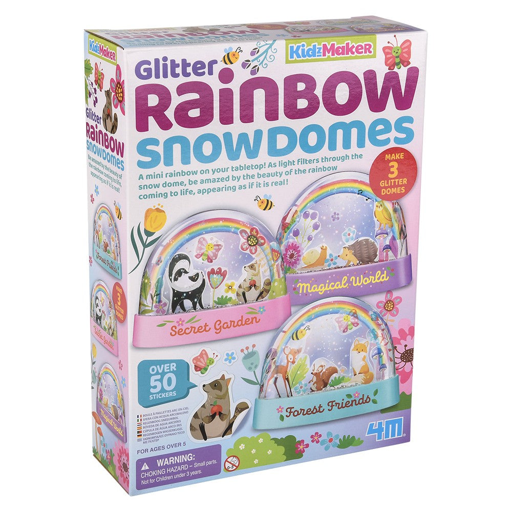 Glitter Rainbow Snow Domes