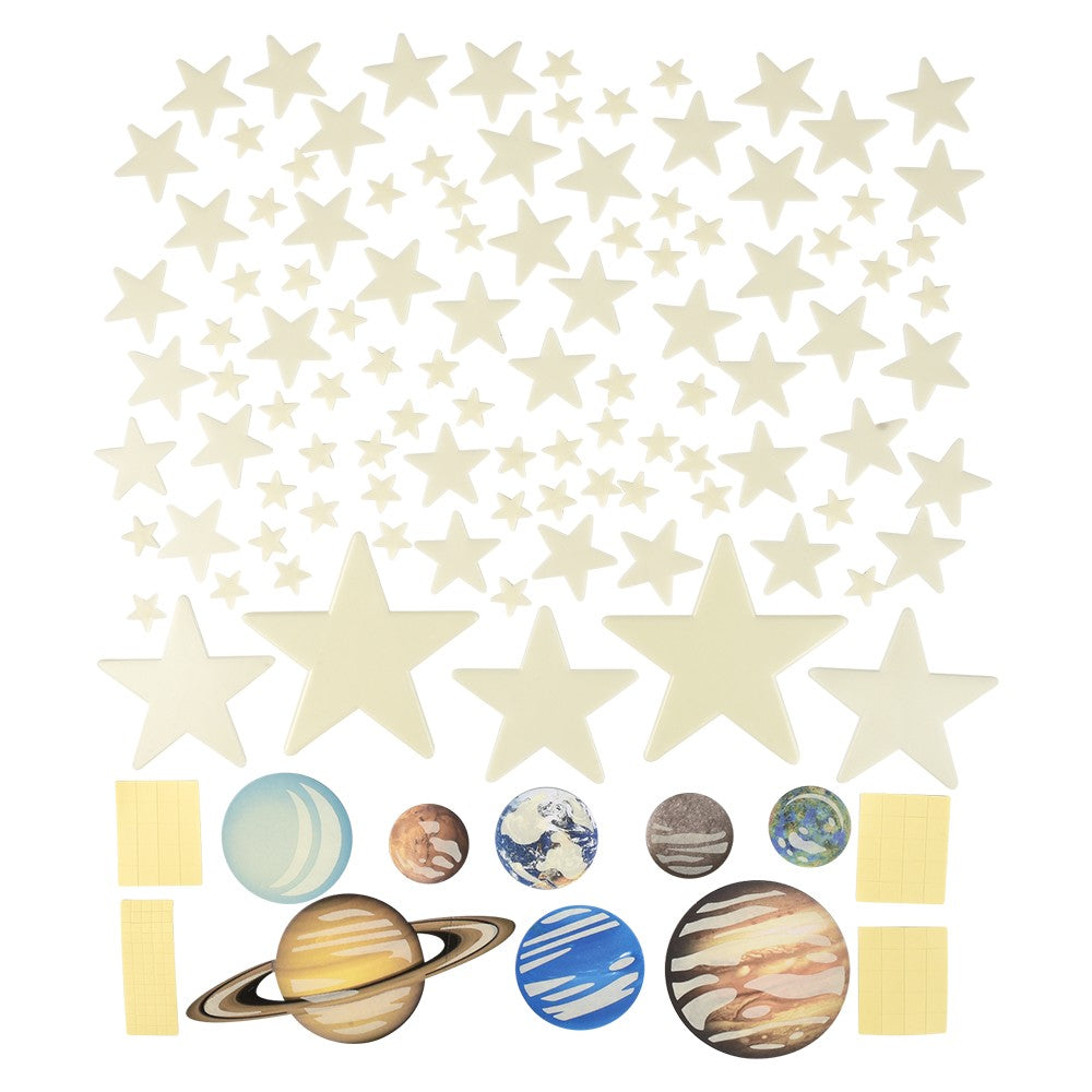 Glow Planets & Stars 100-Piece Set