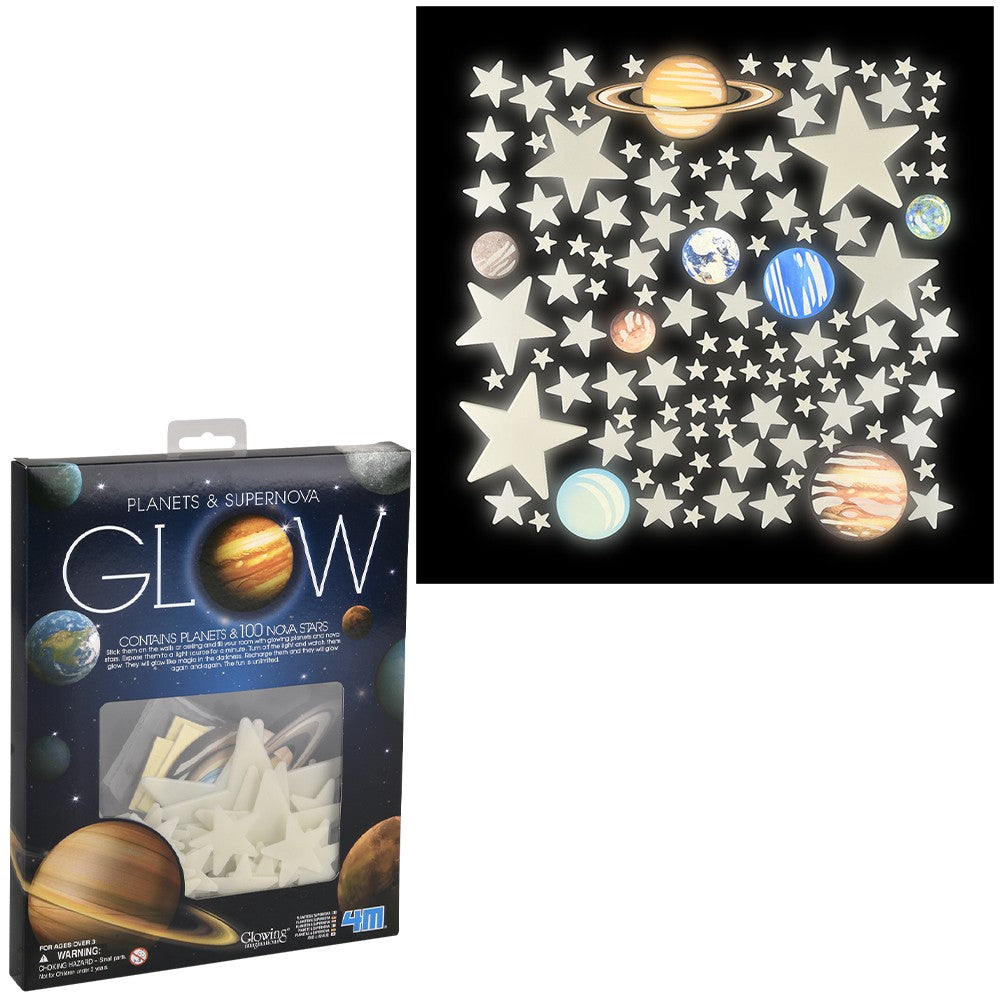 Glow Planets & Stars 100-Piece Set