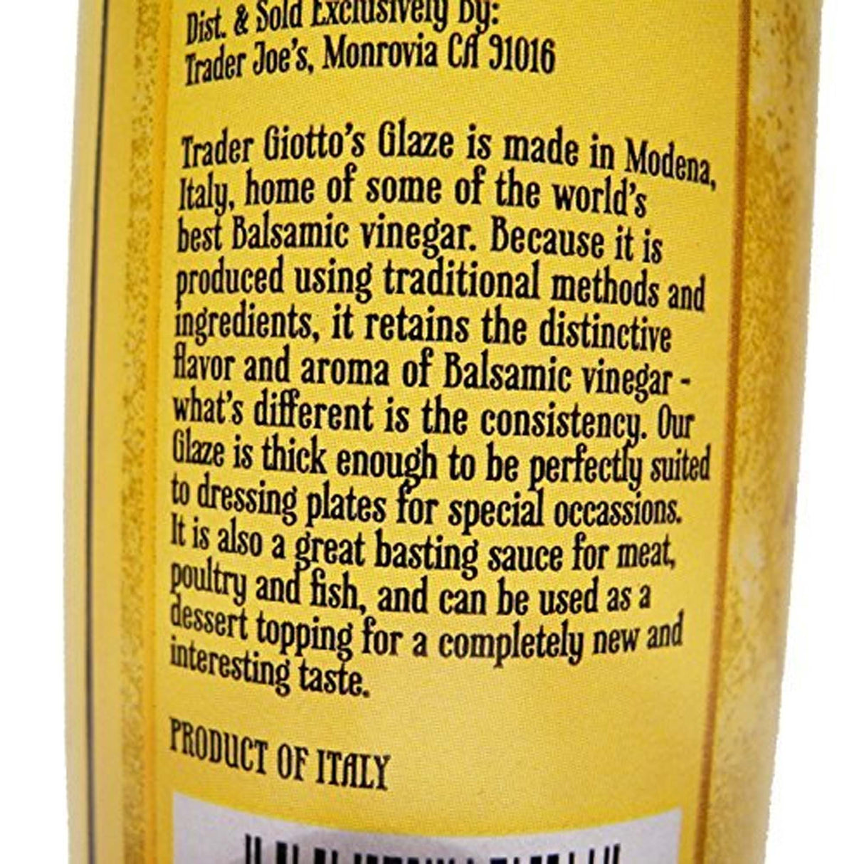 Trader Joe's Trader Giotto's Balsamic Glaze Home Grocery Product | 8.5 oz