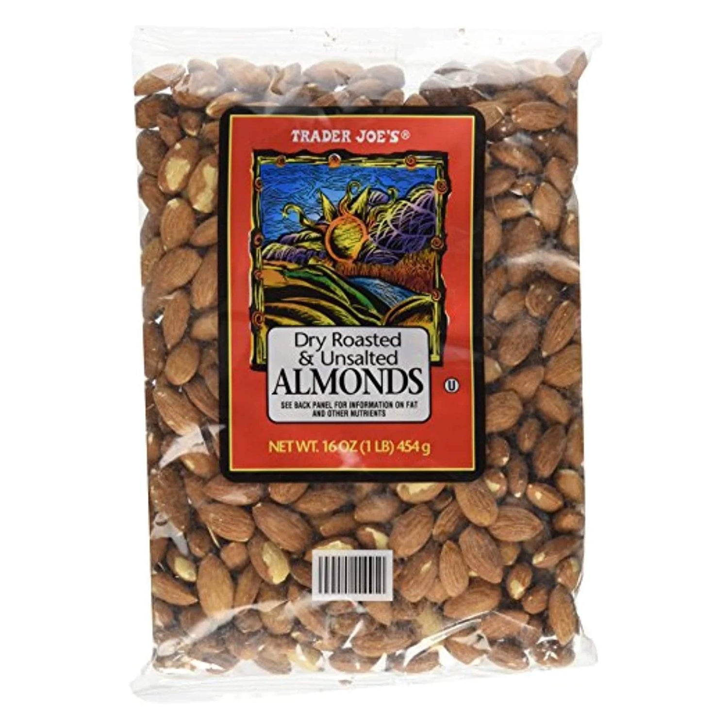 Dry Roasted & Unsalted Almonds 16 oz