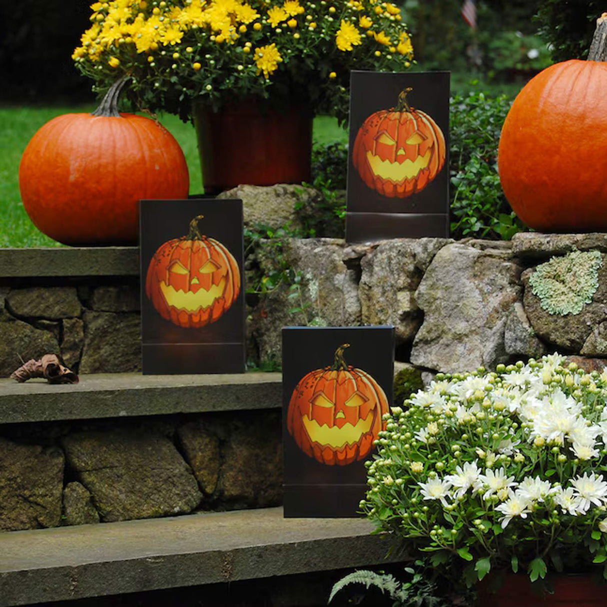 Lumabase 0.83ft Lighted Jack-o-Lantern Luminaria 6 Pack