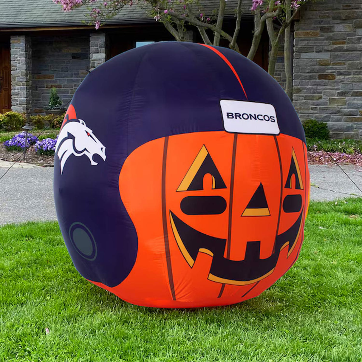 4ft Lighted Denver Broncos Jack-o-Lantern Inflatable