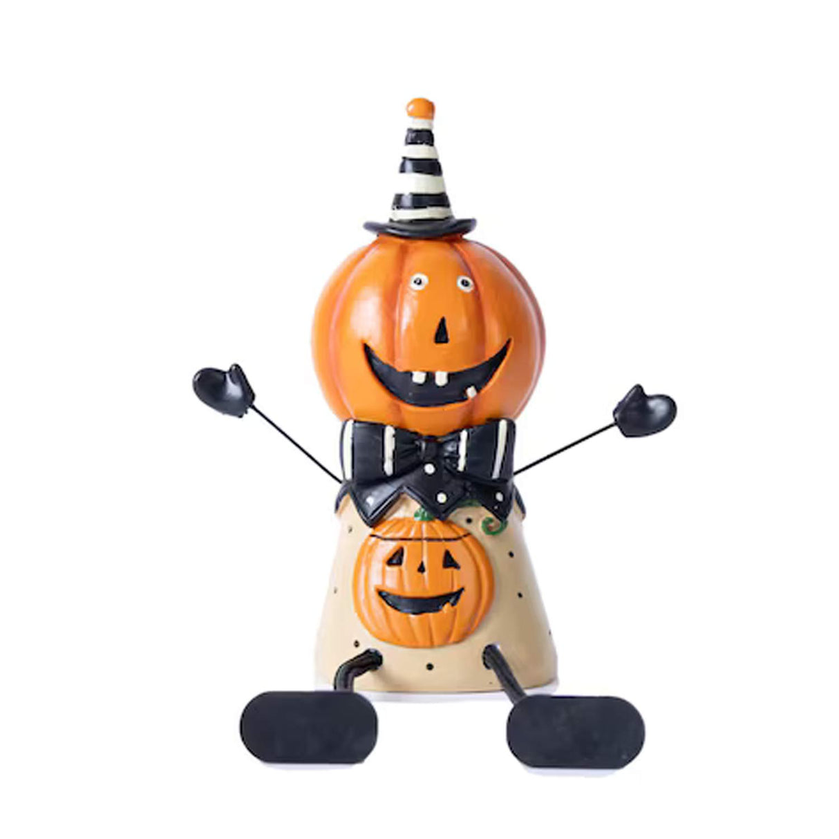 3 Sets Melrose International Jack-o-Lantern Shelf Sitter Halloween Decor Indoor
