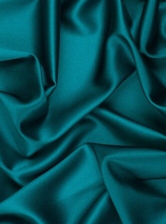Stretch Satin Teal Green