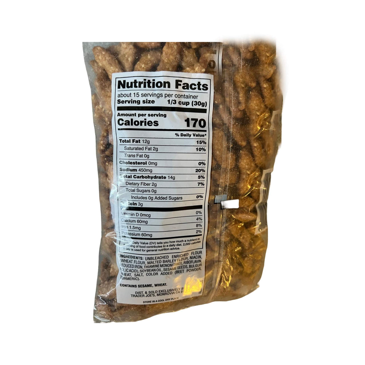 Trader Joe's Sesame Sticks,16 oz