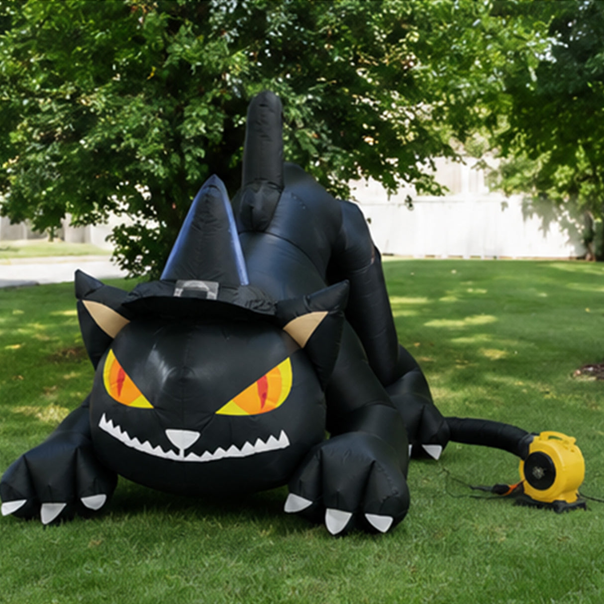 6FT Long Black Cat Halloween Inflatable Yard Decor