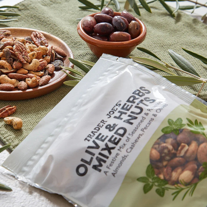 Trader Joe’s Olive & Herbs Mixed Nuts 10 oz Savory Snack