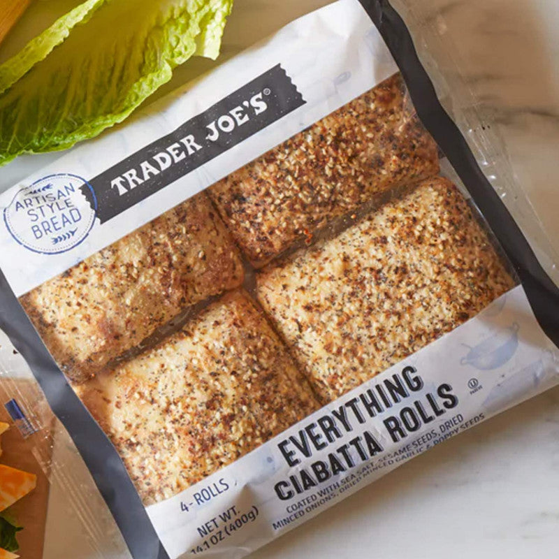 Trader Joes Everything Ciabatta Rolls/14.1 Oz