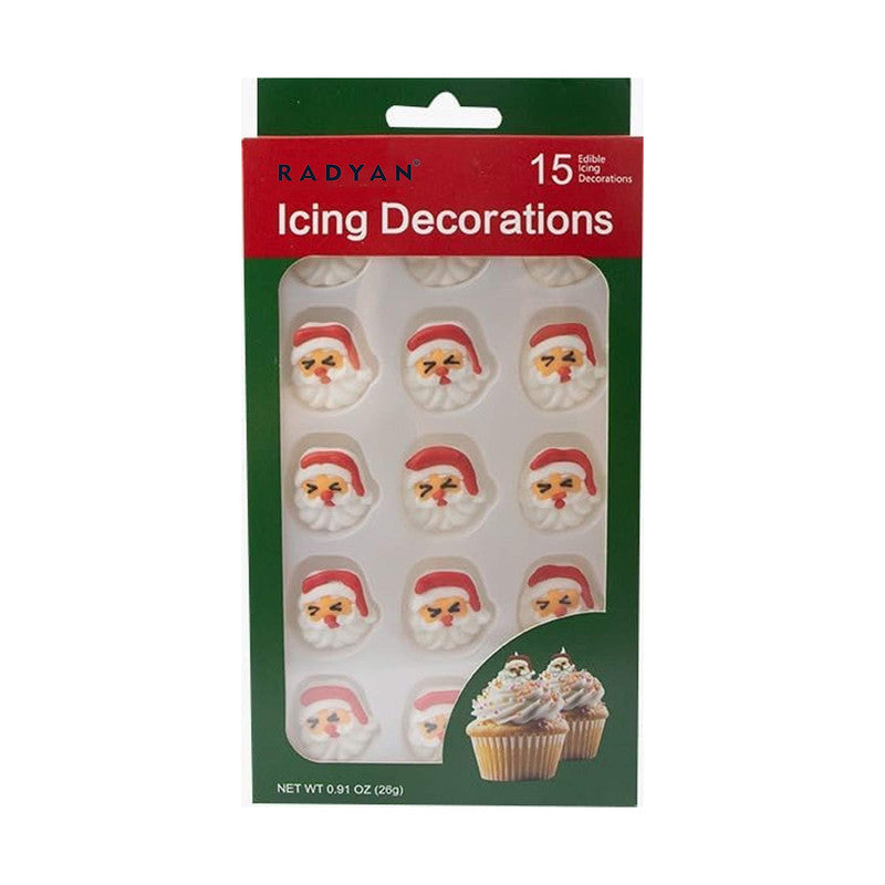 Christmas Edible Cake Decorations Candy Cupcake Topper 45 Pieces