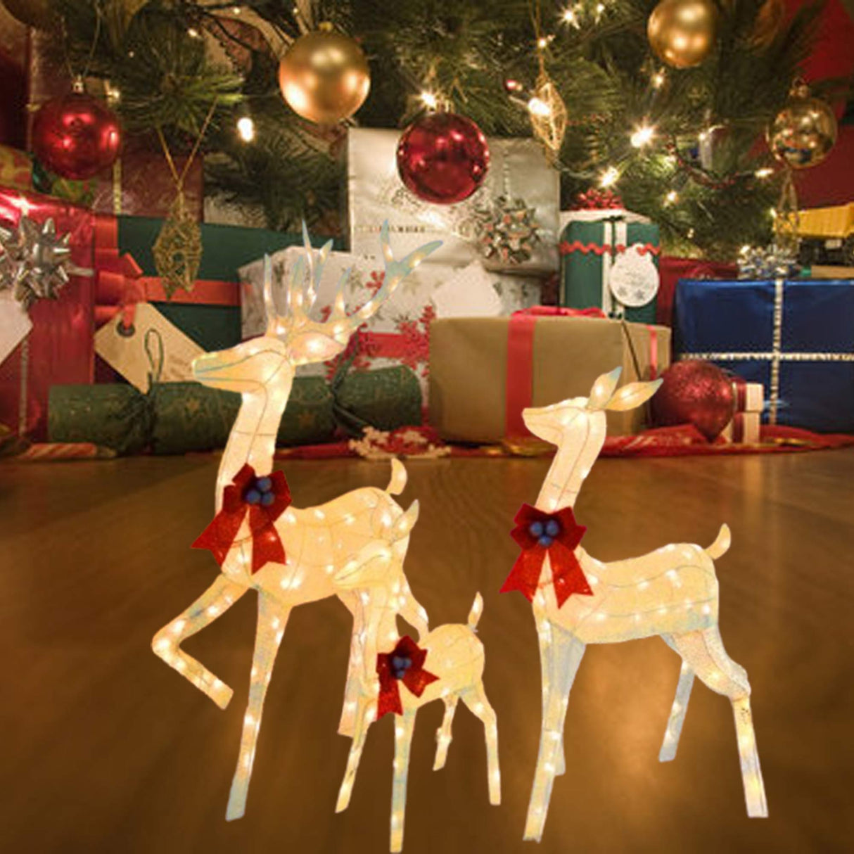 Christmas Deer Family LED Lights Decorative Holiday Indoor Outdoor Display