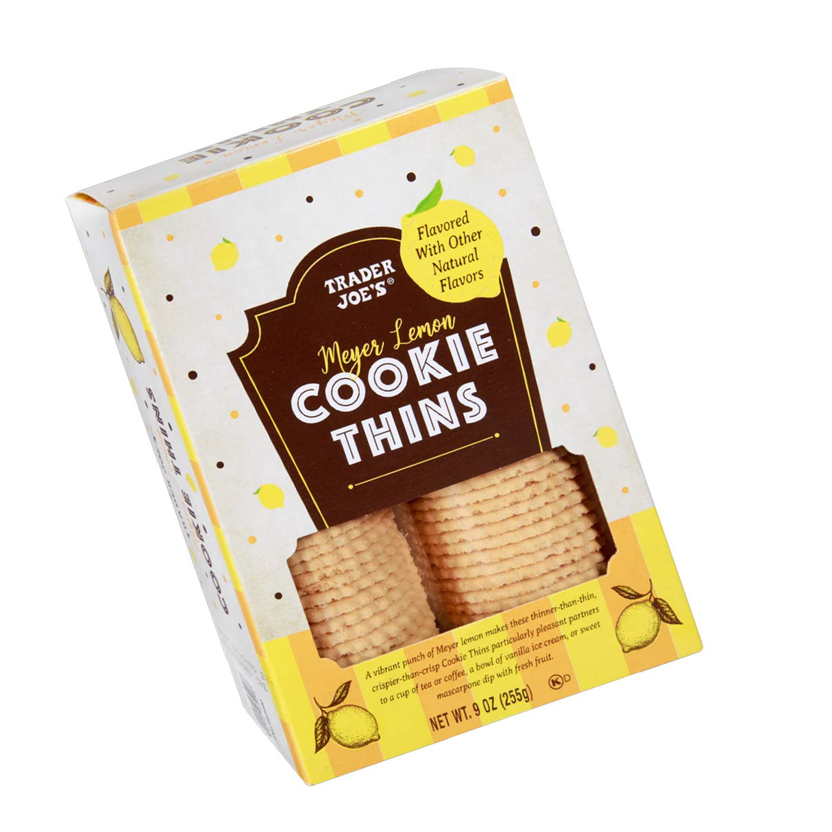 Meyer Lemon Cookie Thins 9 oz Crisp & Citrusy