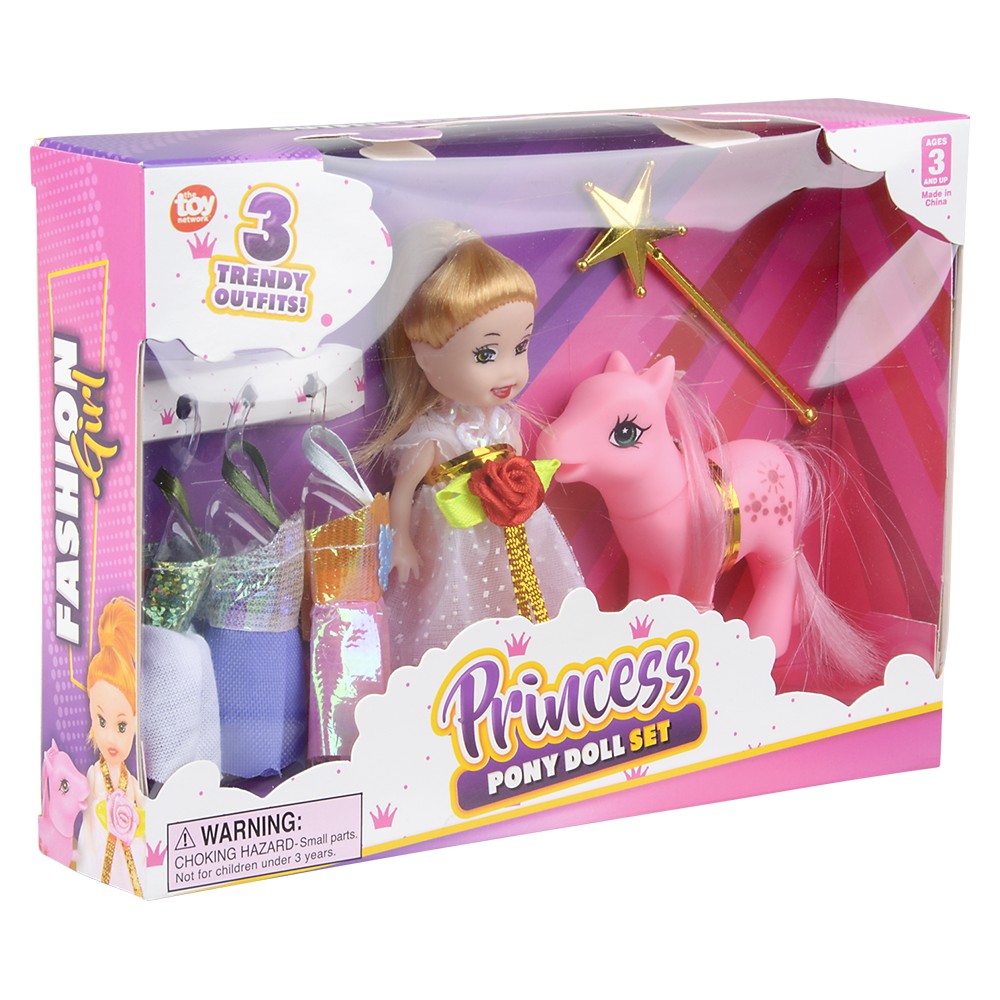 Princess Pony Doll Set (6 Pc)