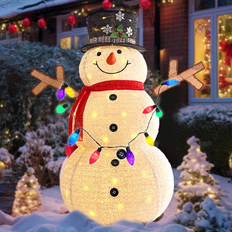 LED Snowman Decoration with 200 Lights Weatherproof Outdoor Christmas Yard Display 45 x 28 x 60 Inches