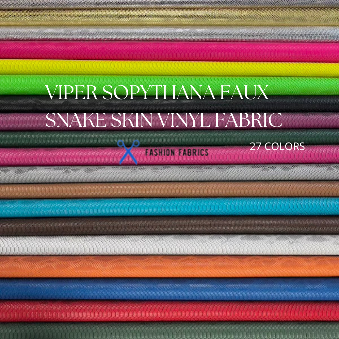 Faux Snake Skin Vinyl Fabric Viper Sopythana