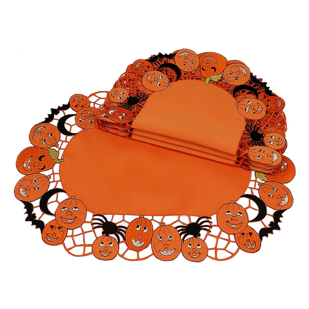 34 Inches Long XIA Home Fashions Tabletop Jack-O-Lantern Table Runner