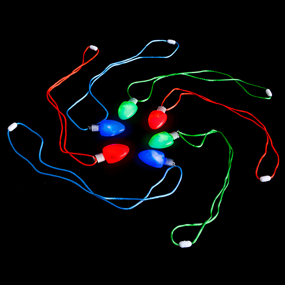 Light-Up Christmas Bulb Necklace (1 DZ)