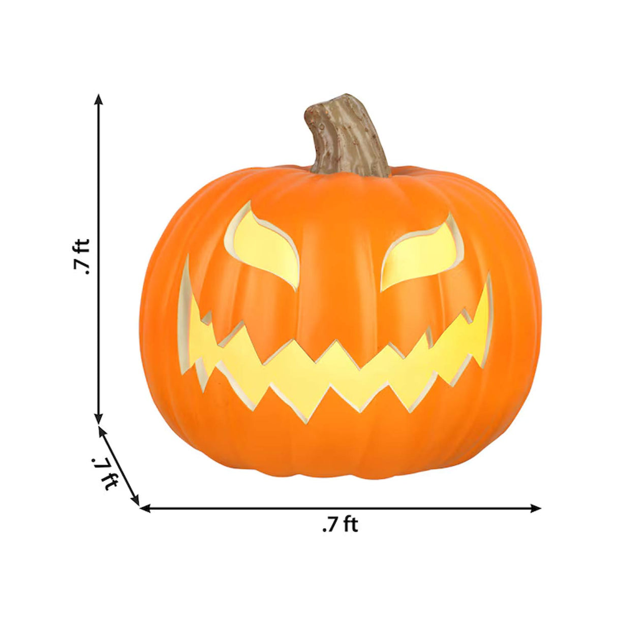 7 feets Haunted Living Lighted Scary Jack O Lantern Pumpkin Decoration