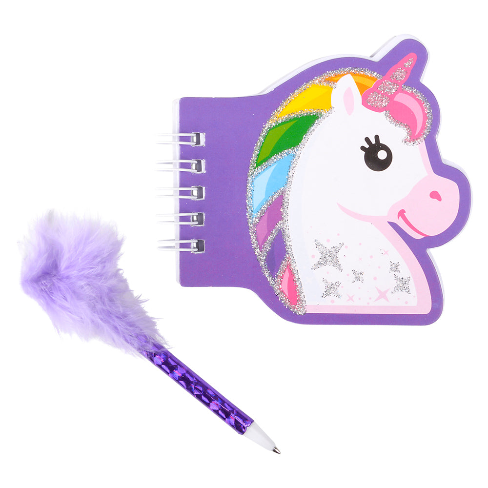 Unicorn Notebook With Feather Pen (1 DZ)