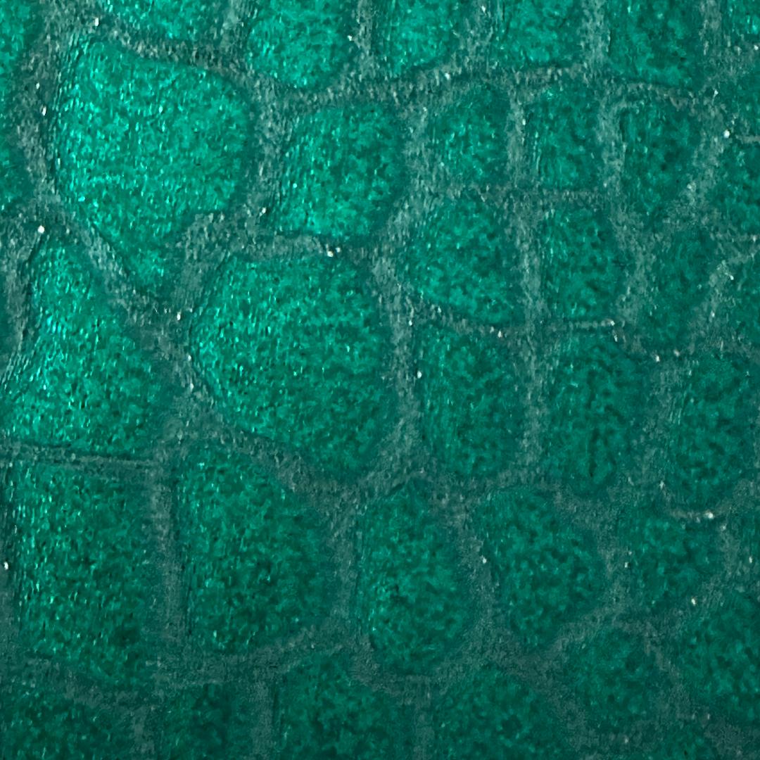 Velvet Hologram Embossed Giraffe Print Fabric