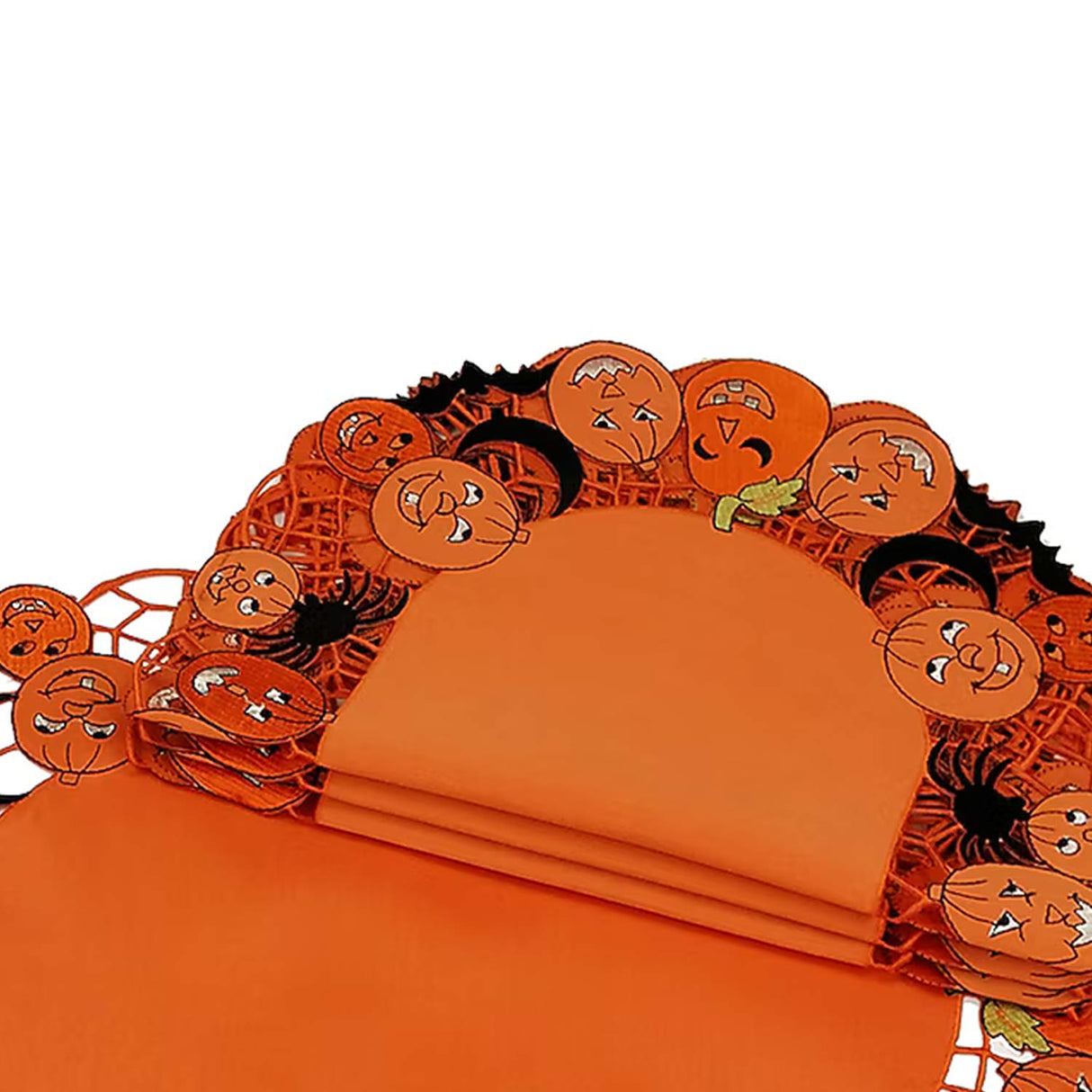20 Inches XIA Home Fashions Tabletop Jack-o-Lantern Placemat 4-Pack Halloween Decor