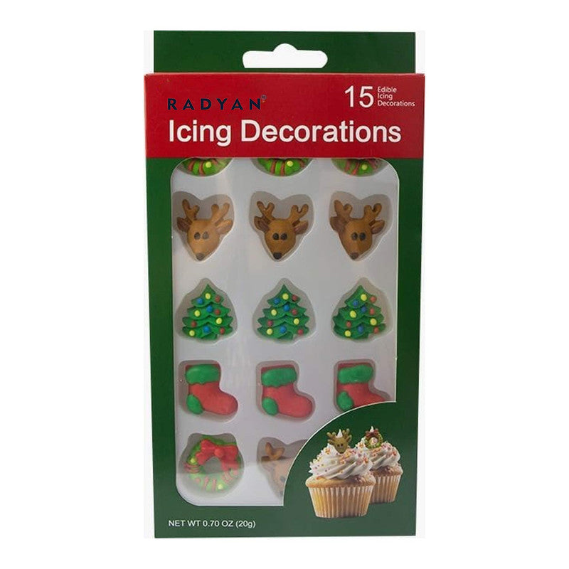 Christmas Edible Cake Decorations Candy Cupcake Topper