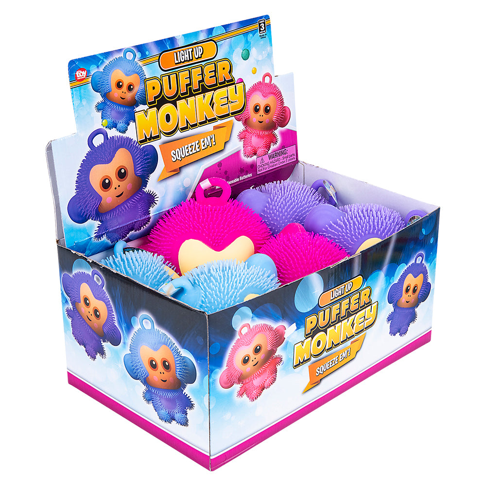 Light-Up Puffer Monkey (6 Pc Display)