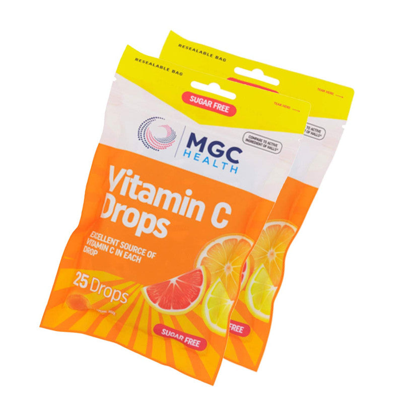 MGC Health Sugar Free Vitamin C Cough Drops 25ct Pack